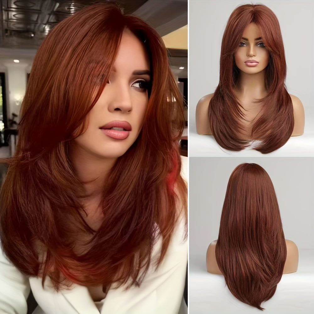 Gradient Gray Layered Women's Synthetic Wig