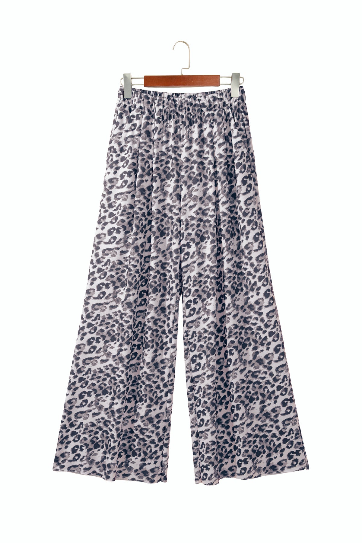 Multicolour Leopard Print Wide Leg Full Length Pants