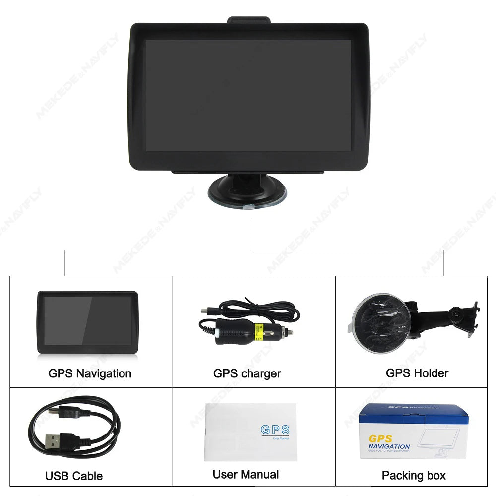2025 7" 9" NEW Car GPS Navigation HD Touch Screen Satellite navigation Offline 2D 3D GPS Navigation Voice And Image Prompts