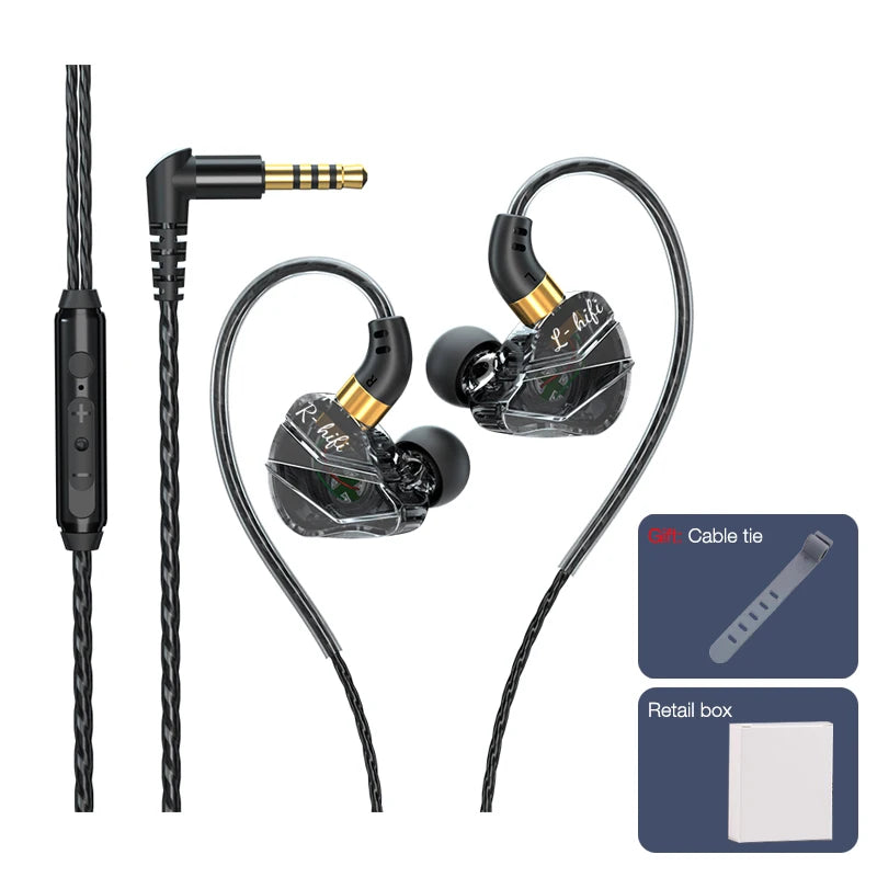 EARDECO 3.5mm Wired Earphone In Ear Wired Headphones Bass Sport Earphone Headphone with Mic Earphone Stereo Headphone Headset