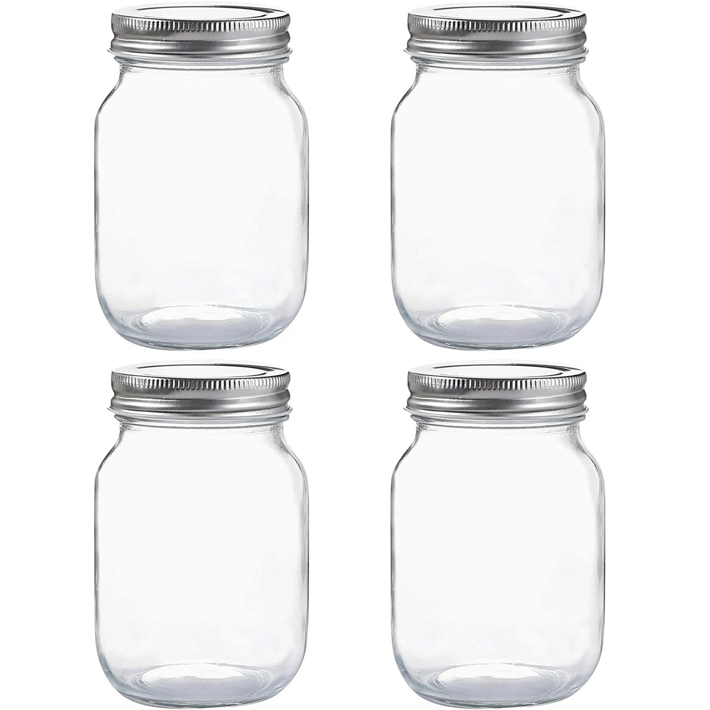Mason Jars Glass Jar with Lid Canning Jar for Pickling Food Storage Drinking Spices Salads Jams Wedding Favors DIY Decorate