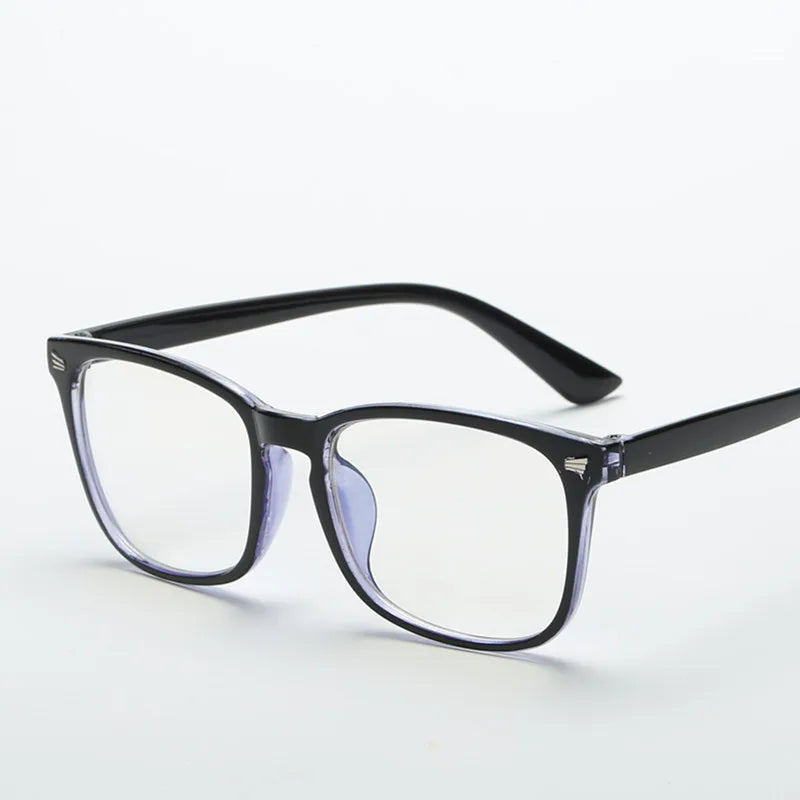 Fashion Unisex Square Glasses Plain Glasses Full Frame Glasses for Men and Women Radiation Protection Optical Glasses