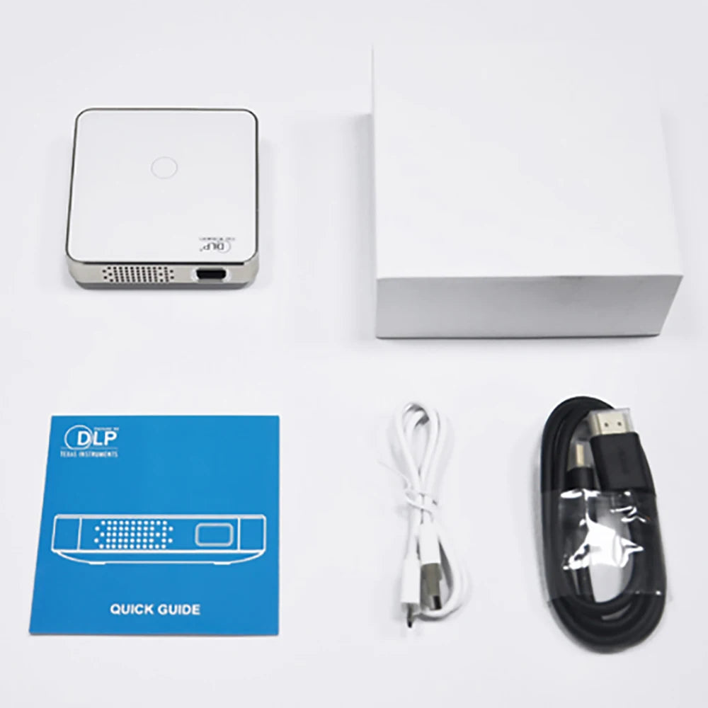 Salange P30 Mini Projector DLP Portable Home Theater 1080P 4K Supported Wifi Screenless TV for Mobile Phone Smartphone