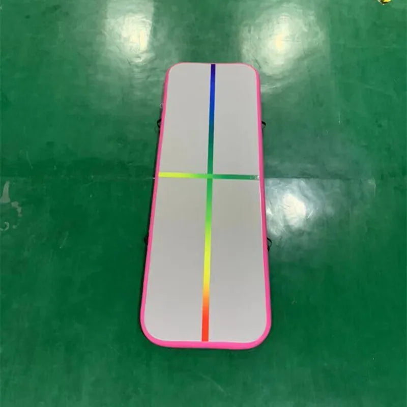 Inflatable Gymnastics Mat 3x1x0.1m Training Mats, Air Track Training Mat, Yogo Floor Cheerleading with a Pump