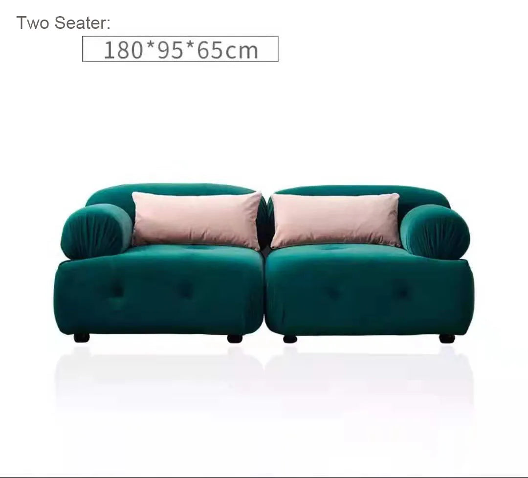 Modern fabric sofa simple modern Large and small apartment type brushed velvet down living room minimalist furniture