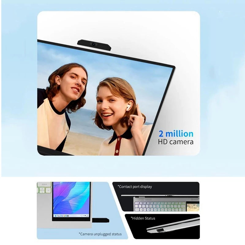 2026 New High Configuration Business Laptop 15.6" + 7" Touch Dual Screen 16GB 1TB SSD Intel Celeron Win 10/11