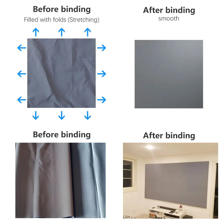 Salange Projector Screen,60 100 120 Inch Reflective Fabric Cloth Projection Screen For YG300 Projetor XGIMI DLP LED Home Theater