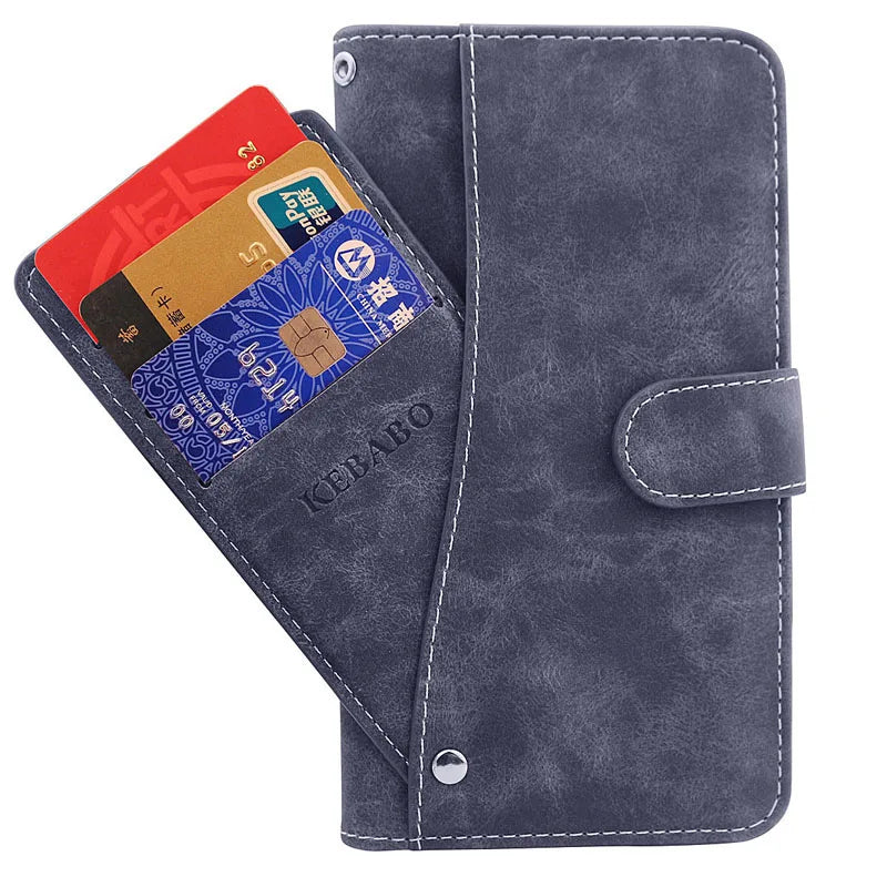 Vintage Leather Wallet W&O X200 Pro Case Flip Luxury Card Slots Slip-resistant Cover Phone Protective Cases Bags