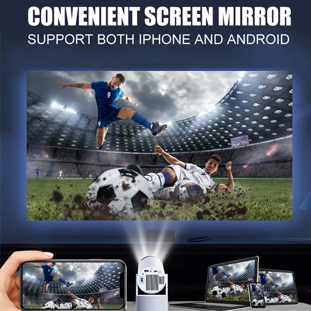 HY300 Pro KTV Android 1280*720P Video Projector, 160 ANSI Lumens 1.09:1 Throe Ratio Home Theater Karaoke BT Speakers Projector