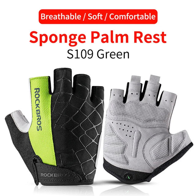 ROCKBROS Cycling gloves Men Women Half Finger Gloves Breathable Sports Gloves MTB Bike Bicycle Gloves