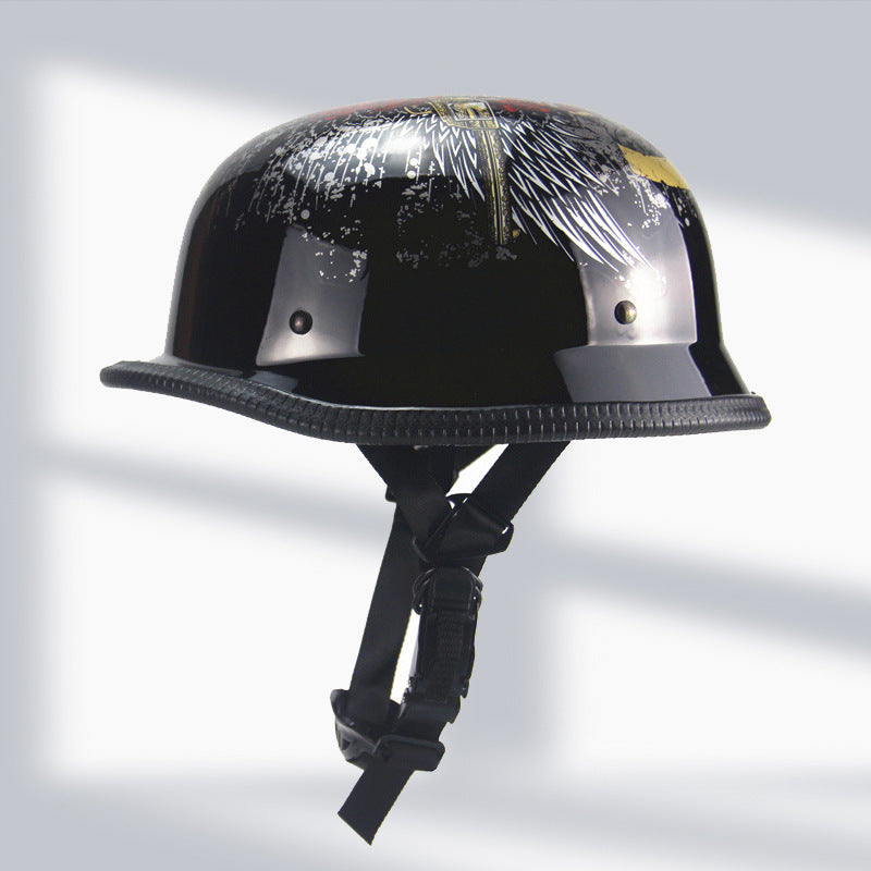 Cross-Border Exclusive Dot German-Style Soldier Helmet, Vintage Helmet, Scooter Cruiser Half Helmet, Unisex, Dot Certified