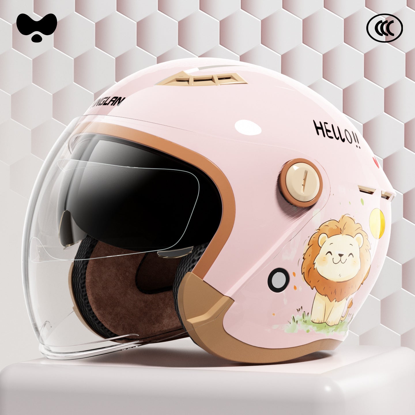 Helmet for Electric Scooter, Women'S, 3C Certified, Suitable for All Seasons, Cute, Winter Warm, Battery Motorcycle Full-Face Helmet, Men's