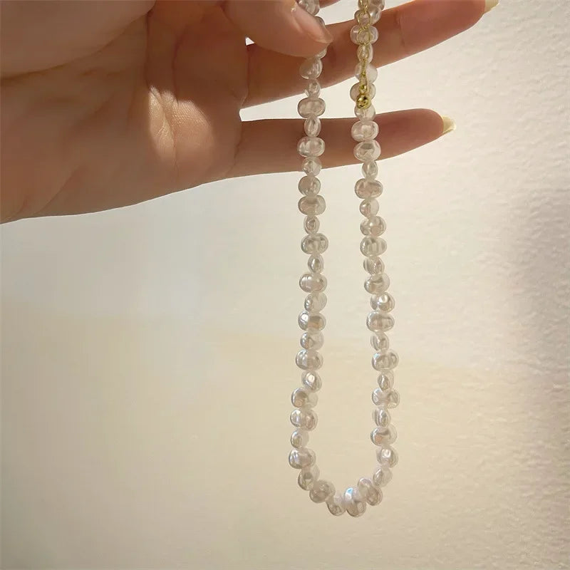 Pearl Necklace For Women Simple Fashion Collarbone Chain White Choker Necklaces Wedding Jewelry Pendant Choker Подвеска На Шею