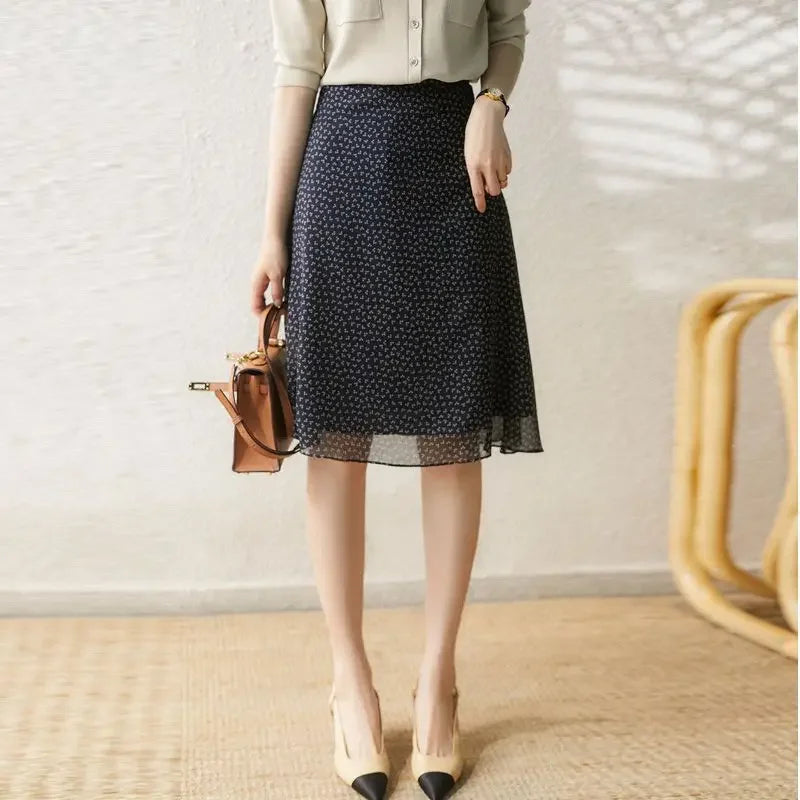 Female Skirts Chic and Elegant Women's Skirt To Knees Length A Line Harajuku New In Premium Korean Style Summer 2025 Trend Cheap