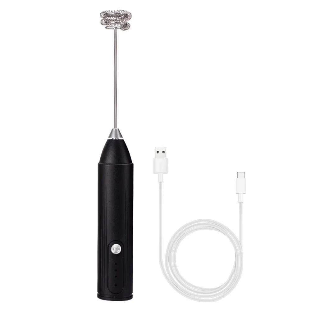 Electric Handheld Milk Frother 3-Speed Adjustable USB Rechargeable Portable Blender Mini Food Mixer for Coffee Lattes Milk