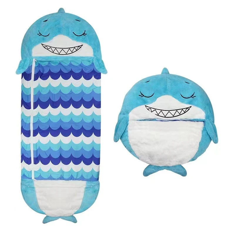 Children's Cartoon Sleeping Bag Kids Animal Soft Lazy Sleepsacks Baby Plush Doll Pillow Sleep Sack for Boys Girls Birthday Gift