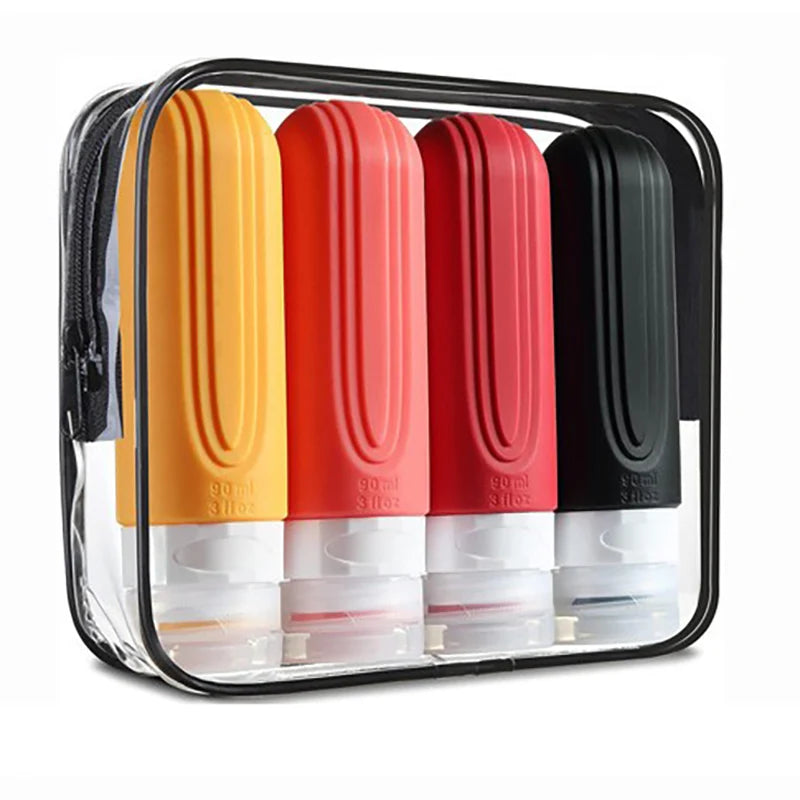 Travel Bottles for Toiletries, Tsa Approved 3oz Travel Size Containers BPA Free Leak Proof Refillable Liquid Silicone Squeezable