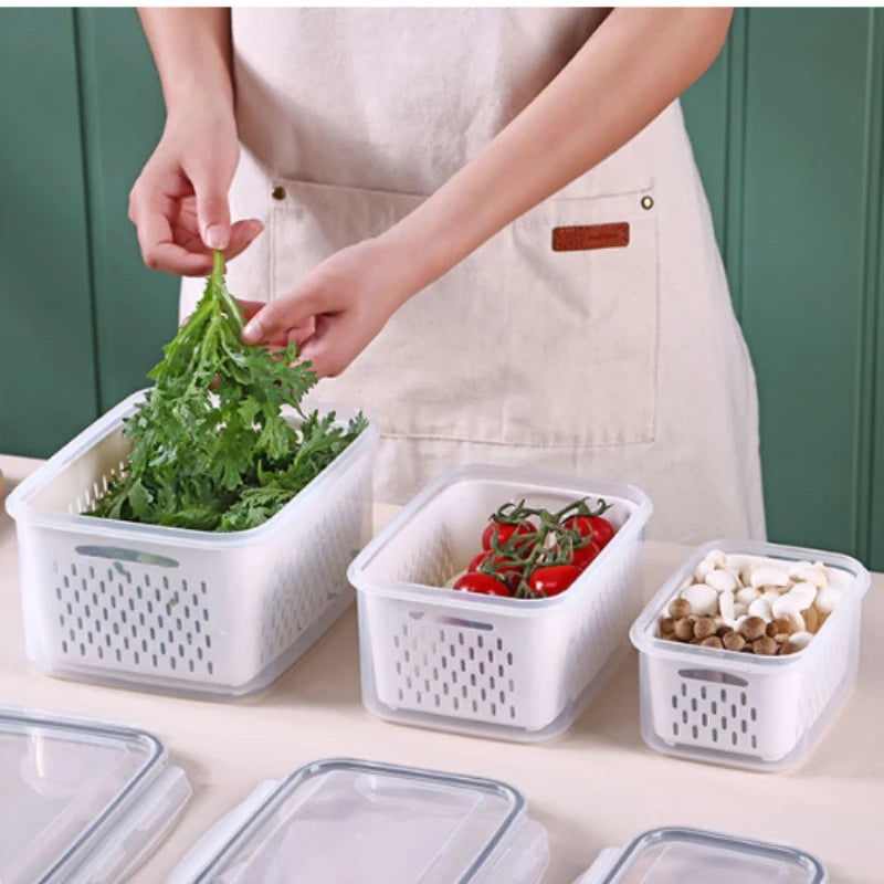 4pcs/set Storage Container, Multifunctional Leak Proof Food Storage Box food storage containers containers for kitchen