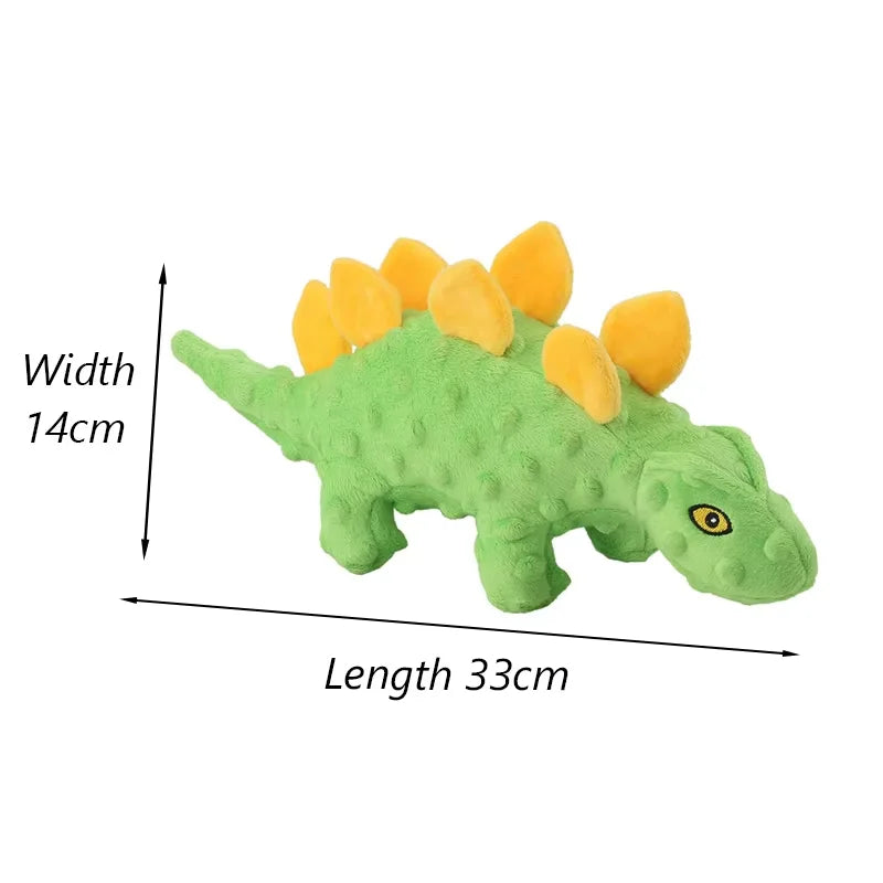 Pet Dog Squeaky Plush Dinosaur Toys Interactive Dog Indestructible Toys Plush Stuffing Pet Supplies Small Dog Chew Molar Toys