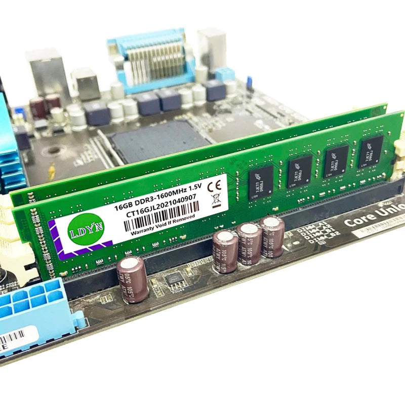 DDR3 16GB 1600MHZ Desktop Memory Ram PC3-12800 UDIMM 240Pin Non-ECC Unbuffered 1.5V CL11 Dual Rank