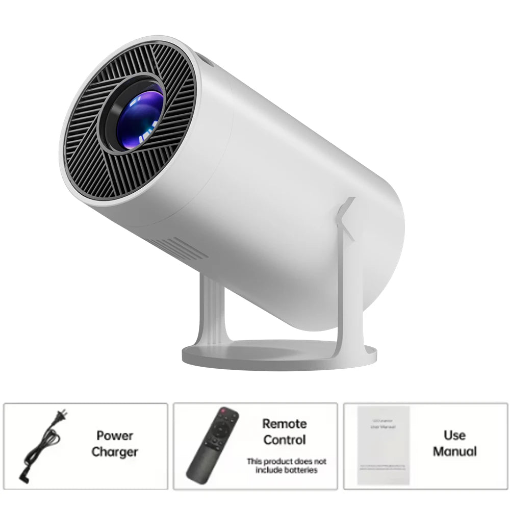 Portable HD Smart Projector Home Theater Full HD 1080P High Brightness Wireless Screen Mirroring Built-In Speaker WiFi Bluetooth