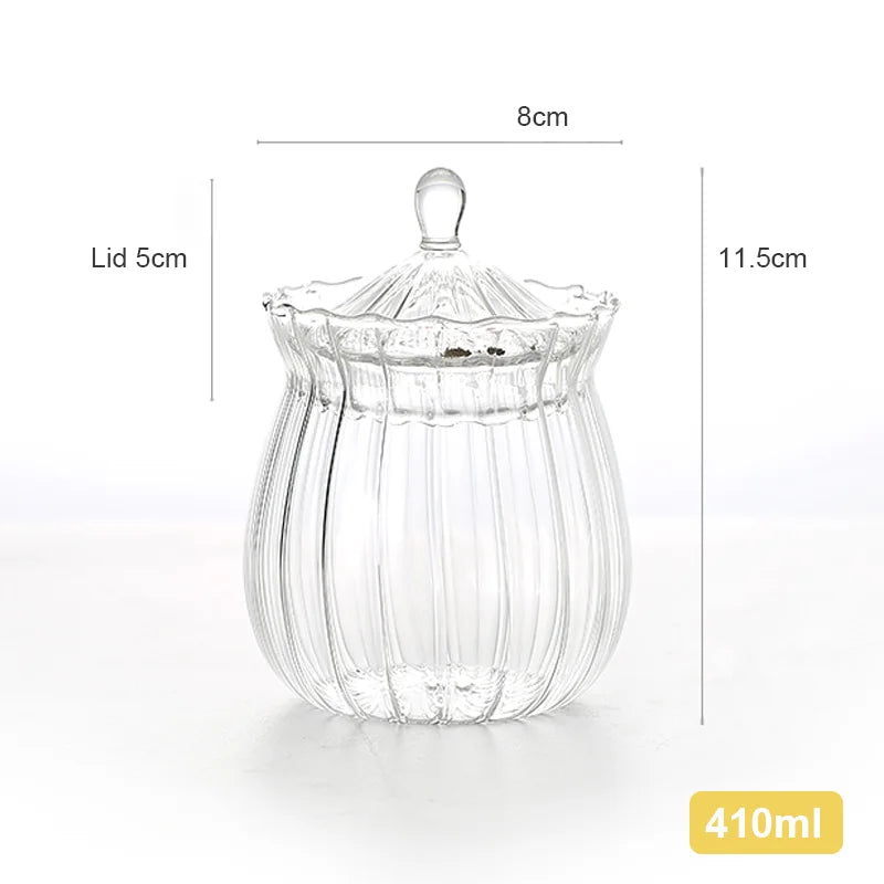 Glass Storage Bottle 400/150ml Home kitchen Seasoning Storage Tank Transparent Moisture-proof Food Storage Tank Kitchen Supplies