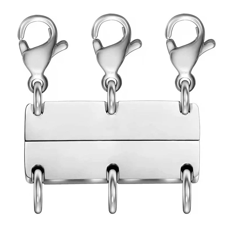 Multi Necklace Layering Clasps Magnetic Necklace Clasp Gold Silver Color Necklace Separator for Layering Necklace Making DIY