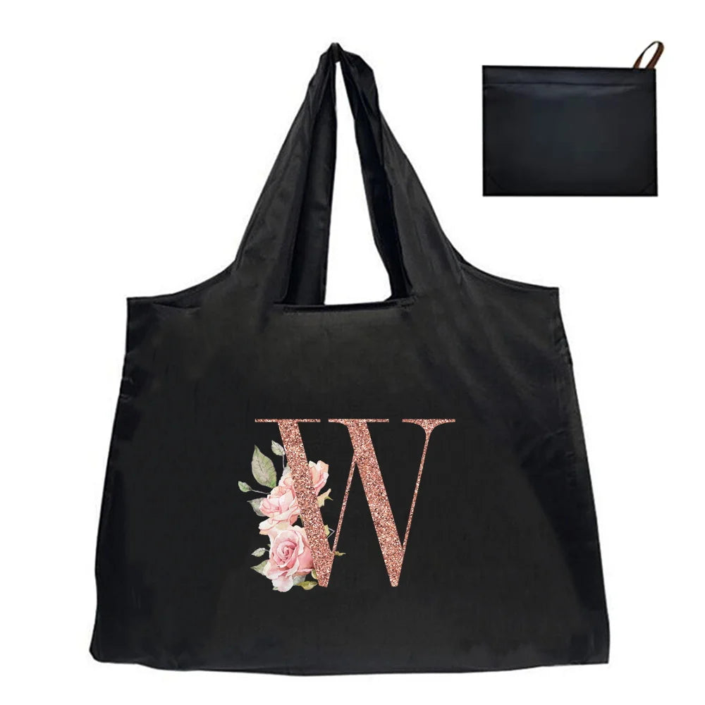 Shopping Bag Tote Bag Foldle Grocery Organizer Reusable Handbags Shoulder Bags Convenient Large-Capacity Large Tote For Fashion