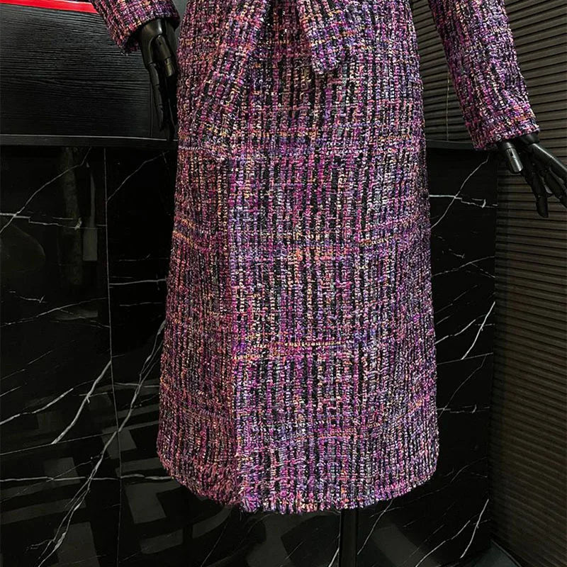 Female Overcoat 2025 New Fashion Lapel Women Woolen Coat Autumn Winter High Quality Temperament Women Woolen Coat Overcoat Y249