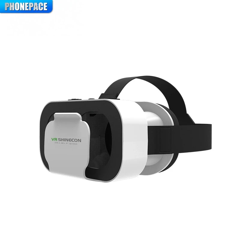 VR SHINECON 3D Virtual Reality Headset, Lightweight VR Glasses with 100° FOV for 4.7-6.53" Phones, Immersive Home Theater/Gaming