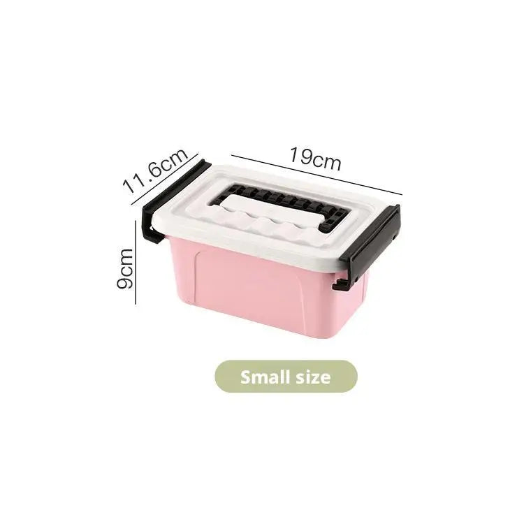 Plastic Storage Box with Cover Clothing Toy Organizer Baskets Multi-Purpose Colorful Stackable Containers Storage Bins Baskets