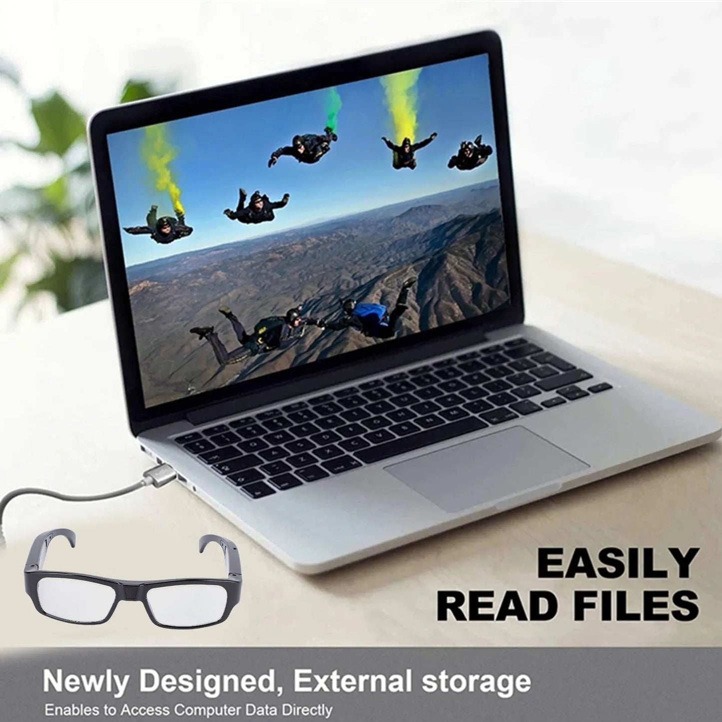 16:9 Camera Glasses Sports Action Cycling Glasses Camera 1080P HD Video Recording Photos Taking for Outdoor Activities
