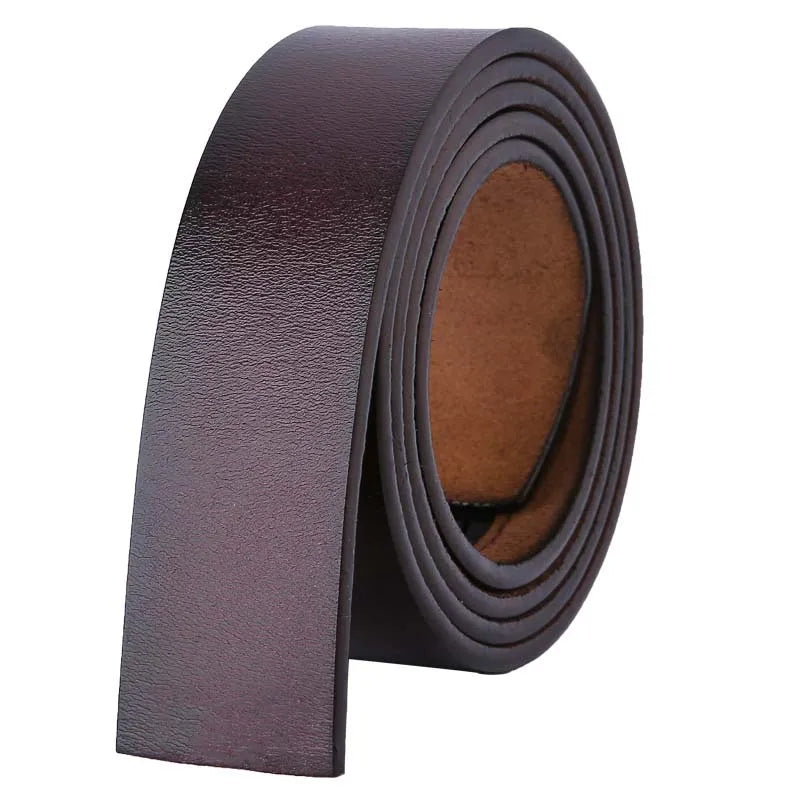 100 120 130 140 150 160cm Cowskin Belts Without Buckle 3.5cm Wide Real Genuine Leather Belt Body Men Large Size Belt No Buckle