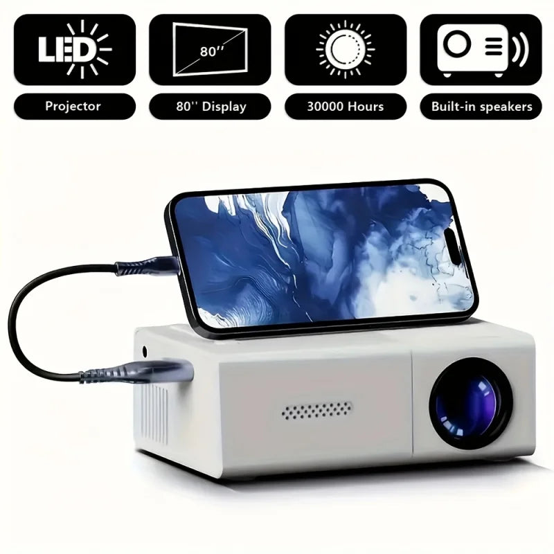 Office Projector,home theater projector,Supports smartphone screen sharing,Support720PResolution,with Remote Control,Built-in Sp