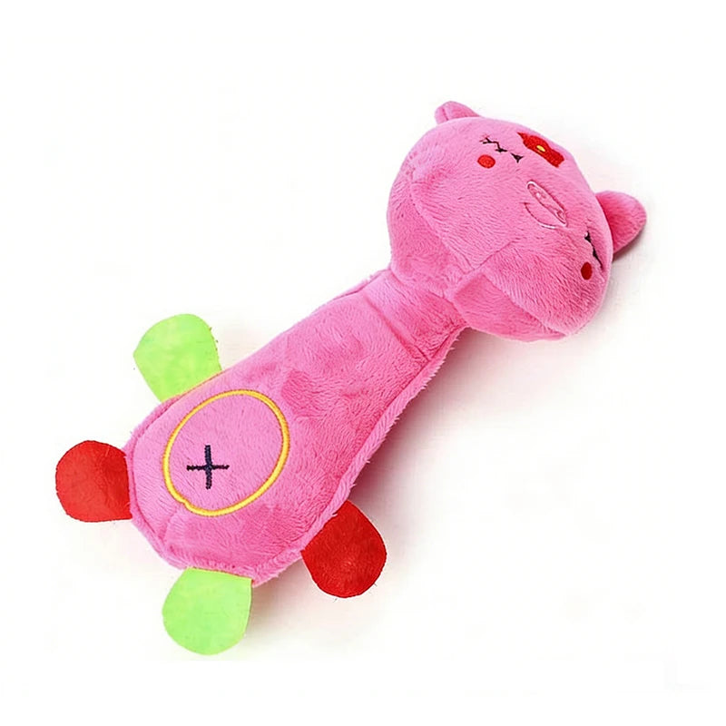 Popular creative cute animal shaped dog toys bite resistant pet grinding teeth cleaning interactive toys