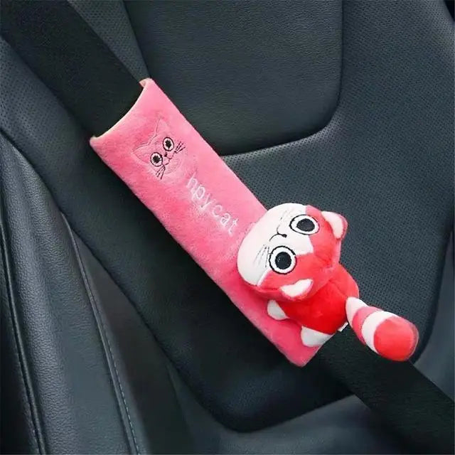 Cute Cartoon Car Seatbelt Cover Seat Belt Harness Cushion Shoulder Strap Protector Pad for Children/ Kids Toy animal Ornaments