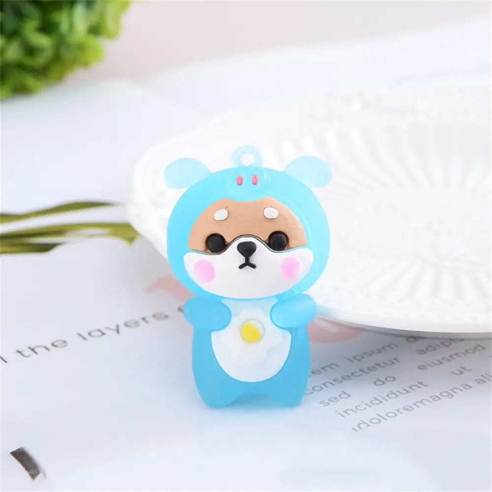 Cartoon Boy Girl Bear Pendant Bag Key Chain Shoulder Bag Doll Pendant Key Rings Keychain Flashing Light Keychain