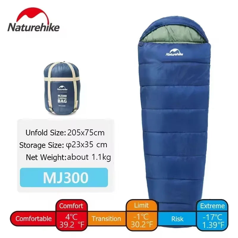 Naturehike Camping Sleeping Bag Ultralight Waterproof Mummy 4 Season Backpacking Sleeping Bags Outdoor Travel Hiking