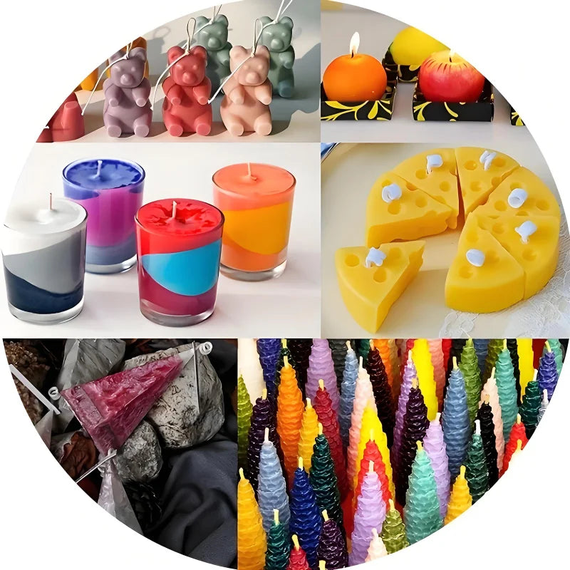 12 Color dye,Suitable for candle making and aromatherapy production,Soap making,Tasteless,Very suitable for crafts,Compatible wi