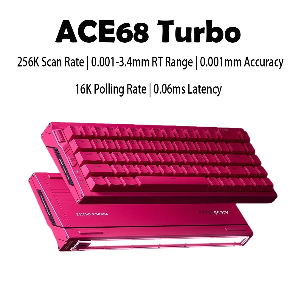 MCHOSE Ace68 Turbo Magnetic Switch Keyboard 16k Aluminium Alloy 0.001mm E-Sports Keyboard Ergonomics Low Delay Gamer Keyboards