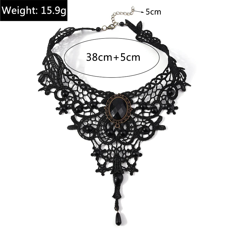 Elegant Black Lace Necklace for Women Collar Femme Choker Necklaces Girls Party Festival Jewelry Gifts