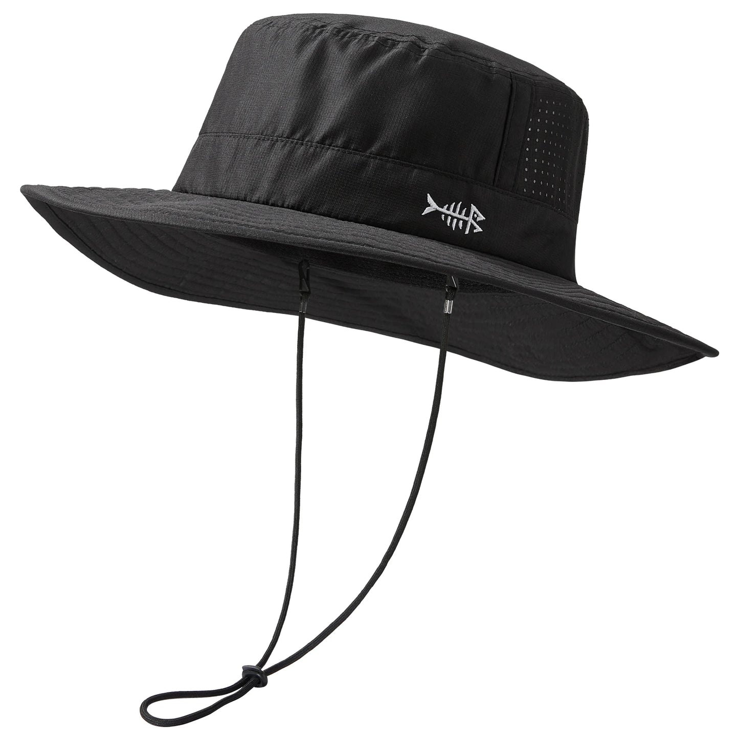 BASSDASH UPF 50+ Water-Resistant Fishing Bucket Hat with Laser Perforated Mesh Adjustable for Men Women Outdoor Hiking