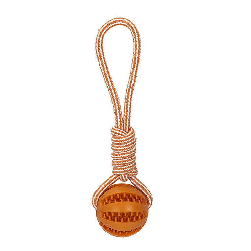 Leash dog toy Rubber leaky ball Pet products Grinding teeth cleaning teeth bite resistant Large, small dog interactive toy