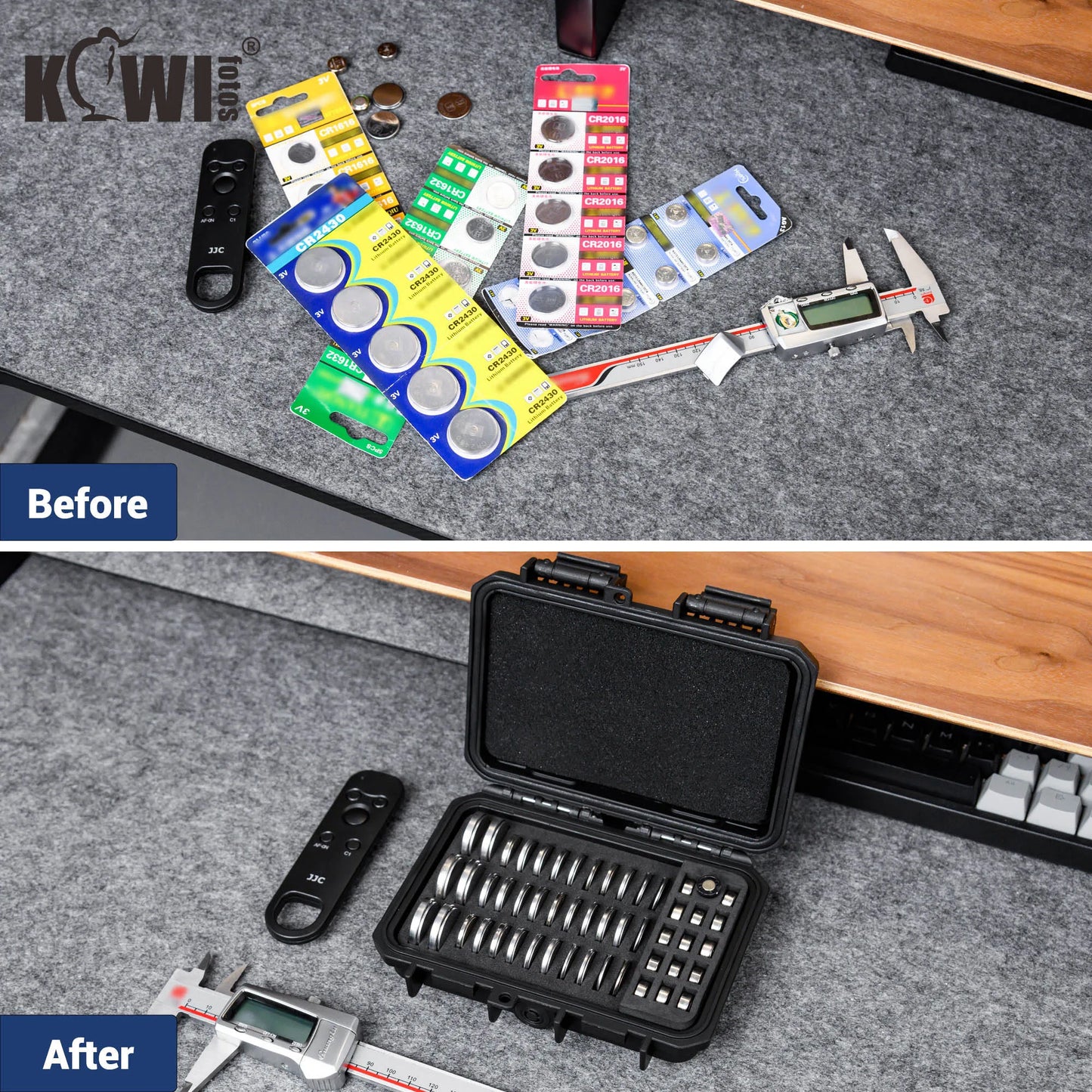 65 Slots Coin Cell Battery Case for CR2450/CR2430/CR2412/CR2354/CR2335/CR2330/CR2325/CR2032/CR2025/CR2016/ LR44/LR43/LR1130