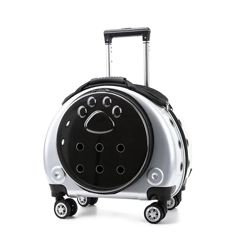 Small Pet Trolley Clear Shoulder Cat Bag Pack Breathable Crate for Journey Outside Portable Pet Products Supplies Carriers