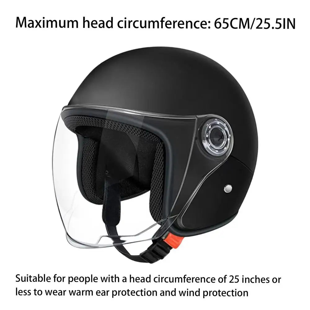 Lightweight Motorcycle Helmet Open Face Motorcycle Helmet Protective Gear Breathable Headgear With Visor For Men Women Commuting