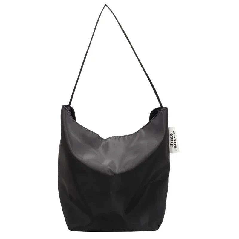 Nylon Solid Color 2025 New Product Designer Handbag Large Capacity Versatile Fashion Shoulder Bag Soft Commuter Simple Tote Bag