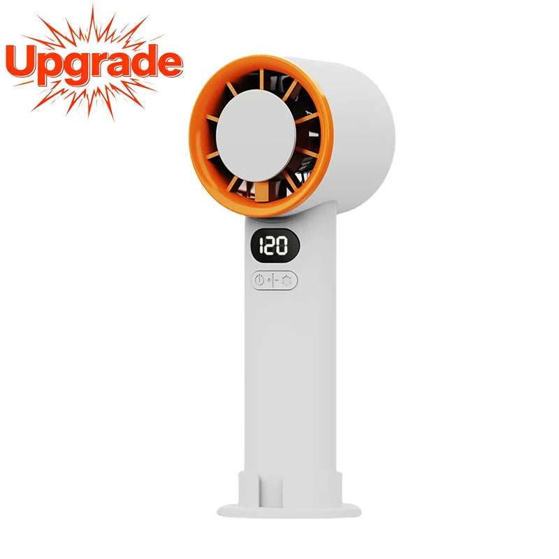 Mini Handheld Fan 120 Speed Portable Bladeless Desktop Fans Rechargeable Instant Cooling With Ice Mode For Men Women New