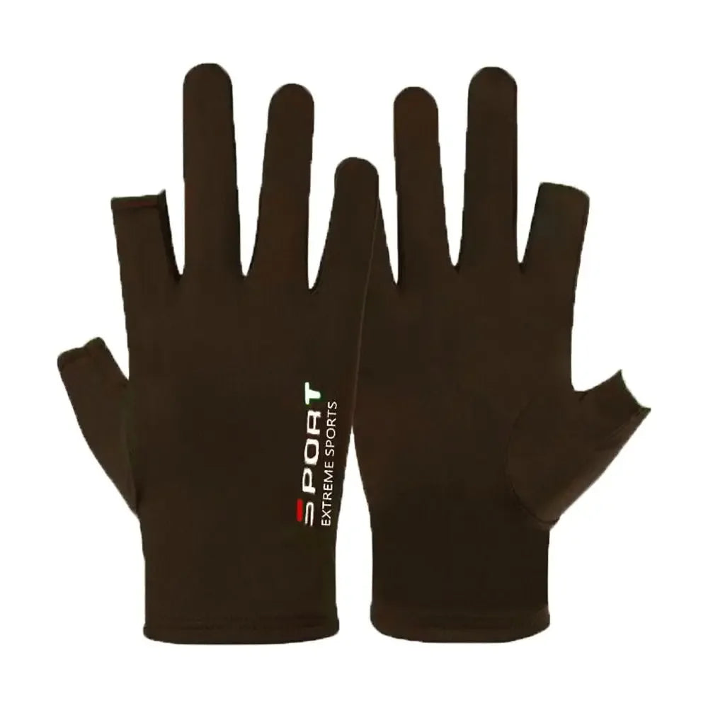 Sun Protection Gloves Half Finger Gloves Ice Silk Screen Gloves Men Fishing Gloves Women Gloves Summer Sunscreen Gloves