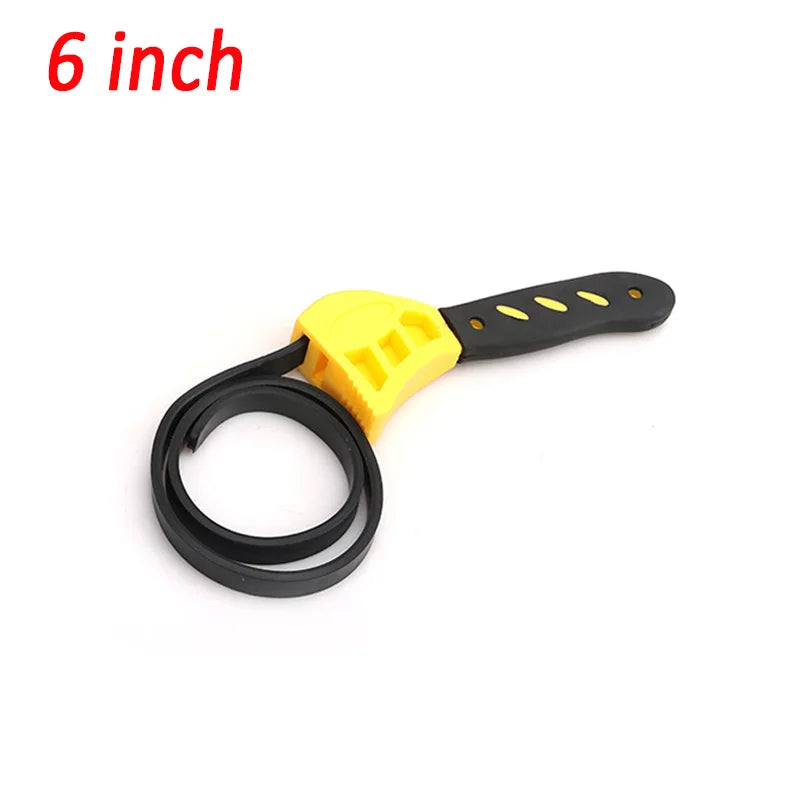 Multifunctional Belt Wrench Adjustable Rubber Strap Wrench Oil Filter Wrench Jar Opener Pipe Wrench Cartridge Disassembly Tool